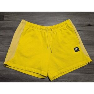Nike Men's Yellow Air Fleece Athletic Gym Sweat Shorts Size 2XL
